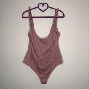 Lulu's Tie-Strap Body Suit Rose XL